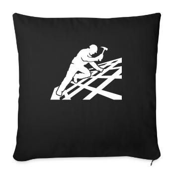 Roofing motif roofing ceilings - Sofa pillowcase 17,3'' x 17,3'' (45 x 45 cm) - black - Front