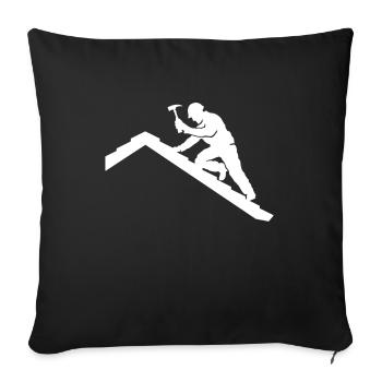 Roofing motif roofing ceilings - Sofa pillowcase 17,3'' x 17,3'' (45 x 45 cm) - black - Front