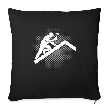 Roofing motif roofing ceilings - Sofa pillowcase 17,3'' x 17,3'' (45 x 45 cm) - black - Front