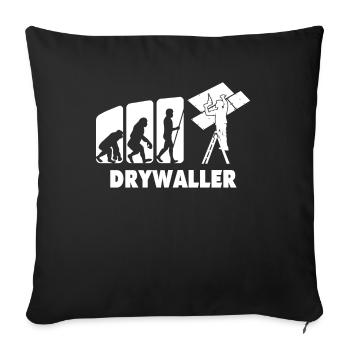 Cloison sèche - Housse de coussin décorative 45 x 45 cm - noir - Devant