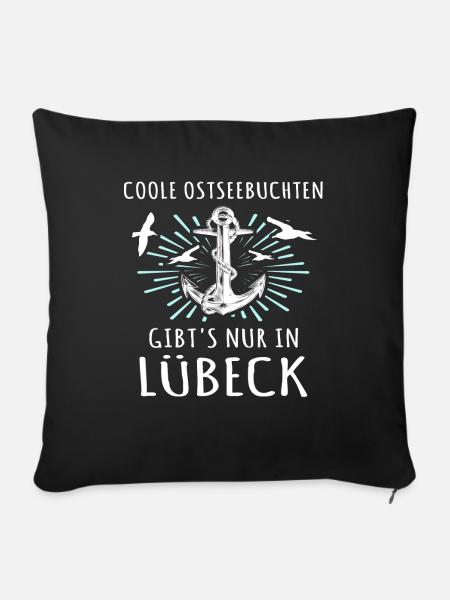 Lübeck Hansestadt Luebeck - Sofakissenbezug 45 x 45 cm - Schwarz