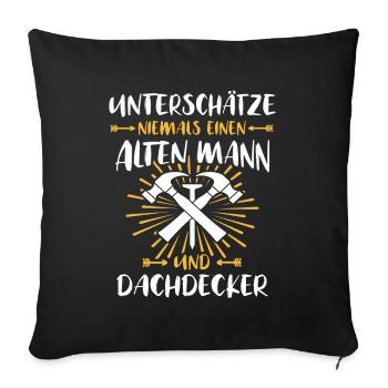 Dachdecker Dachspengler Dachklempner - Sofakissenbezug 45 x 45 cm - Schwarz - Vorne