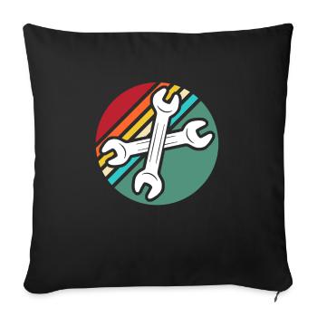 Machinist Machine Operator Machinists - Sofa pillowcase 17,3'' x 17,3'' (45 x 45 cm) - black - Front