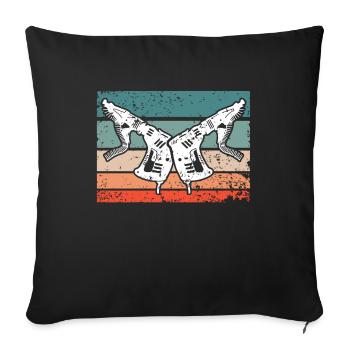 Cloison sèche - Housse de coussin décorative 45 x 45 cm - noir - Devant