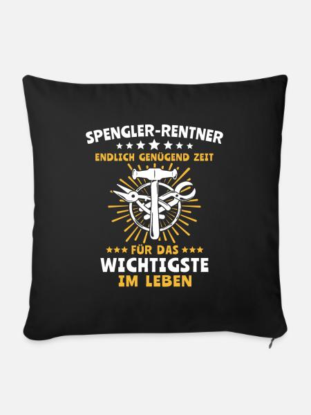 Spengler Sprüche Bauspengler - Sofakissenbezug 45 x 45 cm - Schwarz