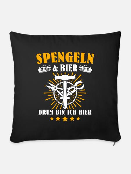 Spengler Sprüche Bauspengler - Sofakissenbezug 45 x 45 cm - Schwarz