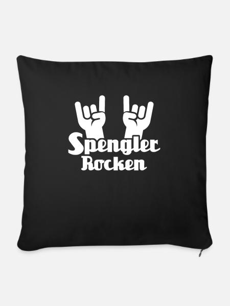 Spengler Sprüche Bauspengler - Sofakissenbezug 45 x 45 cm - Schwarz