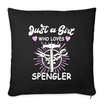 Spengler Bauspengler Spengeln Spenglerin - Sofakissenbezug 45 x 45 cm - Schwarz - Vorne