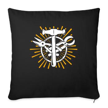 Spengler guild sign Bauspengler - Sofa pillowcase 17,3'' x 17,3'' (45 x 45 cm) - black - Front
