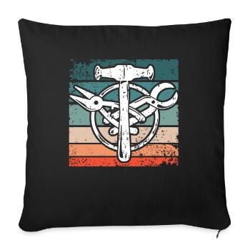Signe de guilde Spengler Bauspengler - Housse de coussin décorative 45 x 45 cm - noir - Devant