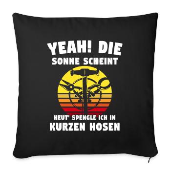 Spengler Bauspengler Spengeln - Sofakissenbezug 45 x 45 cm - Schwarz - Vorne