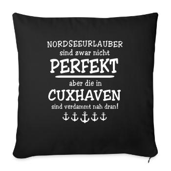 Cuxhaven - Sofakissenbezug 45 x 45 cm - Schwarz - Vorne