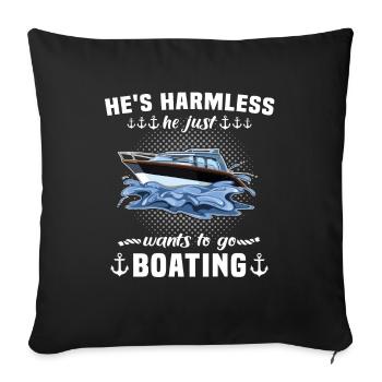 Captain Boat Captain - Sofa pillowcase 17,3'' x 17,3'' (45 x 45 cm) - black - Front