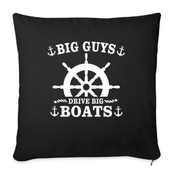 Captain Boat Captain - Sofa pillowcase 17,3'' x 17,3'' (45 x 45 cm) - black - Front