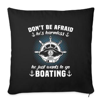 Captain Boat Captain - Sofa pillowcase 17,3'' x 17,3'' (45 x 45 cm) - black - Front