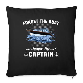Captain Boat Captain - Sofa pillowcase 17,3'' x 17,3'' (45 x 45 cm) - black - Front