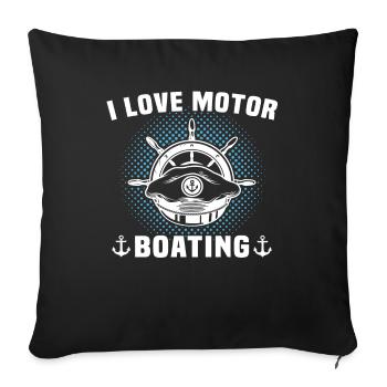 Captain Boat Owner Boating - Sofa pillowcase 17,3'' x 17,3'' (45 x 45 cm) - black - Front