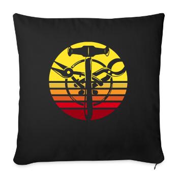 Spengler Motif Bauspengler Guild - Sofa pillowcase 17,3'' x 17,3'' (45 x 45 cm) - black - Front