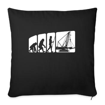 Grutier Cher grutier Amour Grues - Housse de coussin décorative 45 x 45 cm - noir - Devant