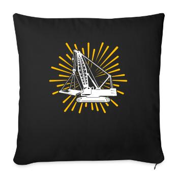 Crane Operator Crane Crane Driver - Sofa pillowcase 17,3'' x 17,3'' (45 x 45 cm) - black - Front