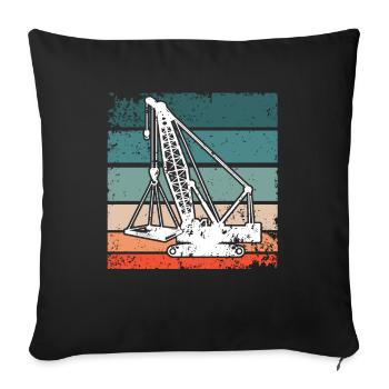 Crane Operator Crane Crane Driver - Sofa pillowcase 17,3'' x 17,3'' (45 x 45 cm) - black - Front