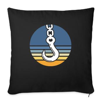 Crane operator Crawler crane Crane driver crane - Sofa pillowcase 17,3'' x 17,3'' (45 x 45 cm) - black - Front