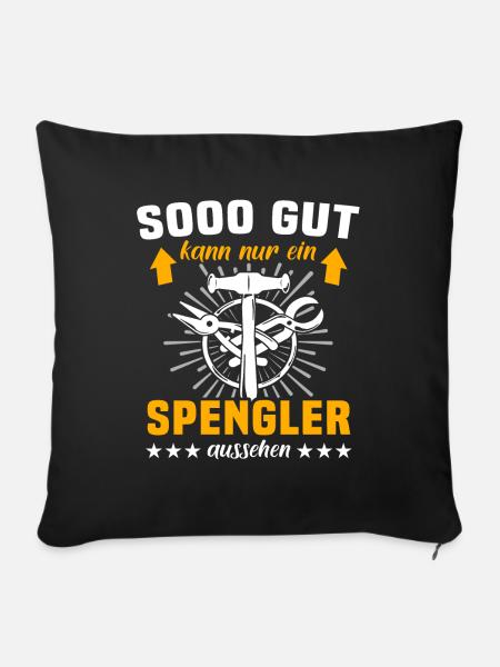 Spengler Bauspengler - Sofakissenbezug 45 x 45 cm - Schwarz
