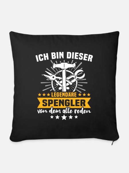 Spengler Bauspengler - Sofakissenbezug 45 x 45 cm - Schwarz