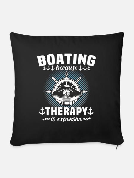 Kapitän Therapie Boot - Sofakissenbezug 45 x 45 cm - Schwarz