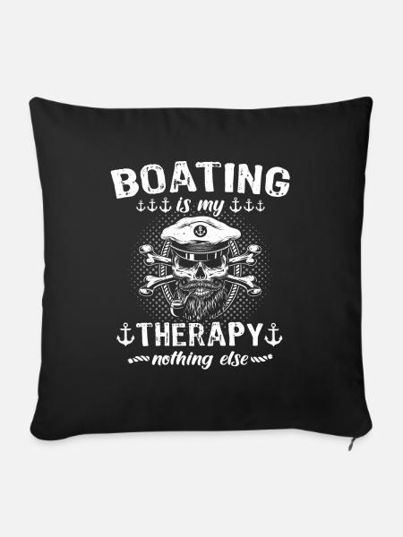 Kapitän Therapie Boot - Sofakissenbezug 45 x 45 cm - Schwarz