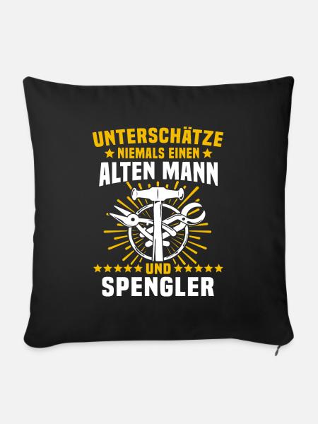 Spengler Beruf Bauspengler - Sofakissenbezug 45 x 45 cm - Schwarz