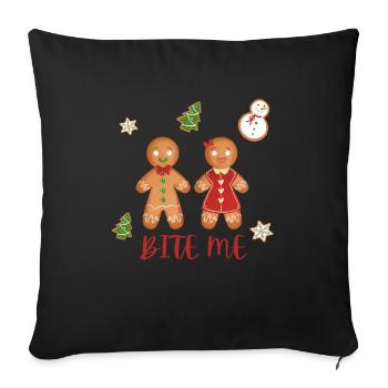 Me - Weihnachten - Joyeux Noël - Housse de coussin décorative 45 x 45 cm - noir - Devant