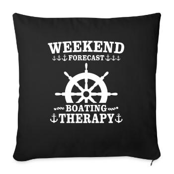 Captain Boat Sailing Ship Therapy - Sofa pillowcase 17,3'' x 17,3'' (45 x 45 cm) - black - Front