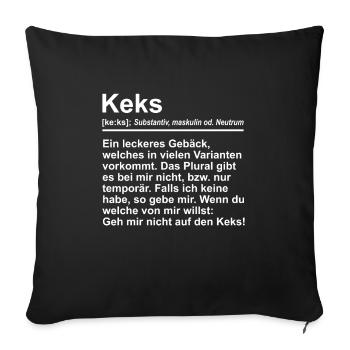 Keks Definition - Sofakissenbezug 45 x 45 cm - Schwarz - Vorne