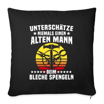 Spengler Bauspengler Spengeln Karrosseriespengler - Sofakissenbezug 45 x 45 cm - Schwarz - Vorne