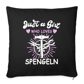 Spenglerin Bauspenglerin Karrosseriespenglerin - Sofakissenbezug 45 x 45 cm - Schwarz - Vorne