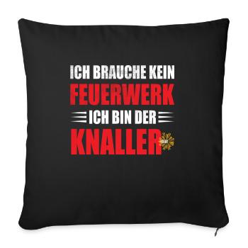 Lustiger Party Spruch - Sofakissenbezug 45 x 45 cm - Schwarz - Vorne