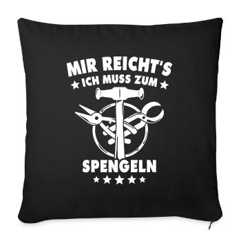 Spengler Bauspengler Karrosseriespengler - Sofakissenbezug 45 x 45 cm - Schwarz - Vorne