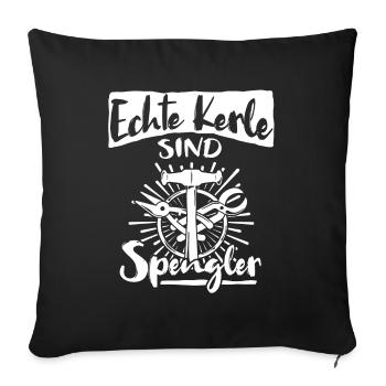 Bauspengler Karosseriespengler Spengler - Sofakissenbezug 45 x 45 cm - Schwarz - Vorne
