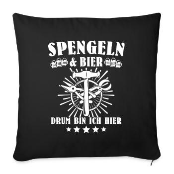 Spengler Beruf Bauspengler Sprüche - Sofakissenbezug 45 x 45 cm - Schwarz - Vorne