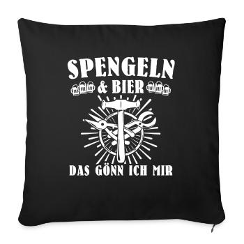 Spengler Beruf Bauspengler Sprüche - Sofakissenbezug 45 x 45 cm - Schwarz - Vorne