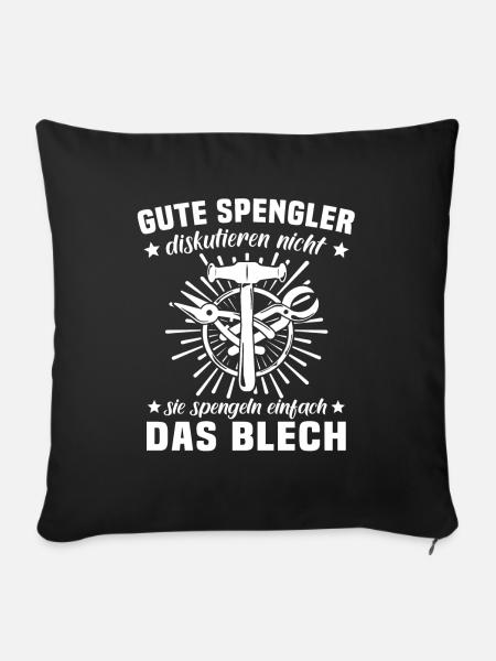 Spengler Bauspengler Karosseriespengler - Sofakissenbezug 45 x 45 cm - Schwarz
