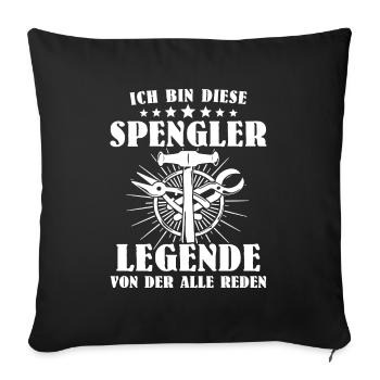 Spengler Bauspengler Karosseriespengler - Sofakissenbezug 45 x 45 cm - Schwarz - Vorne