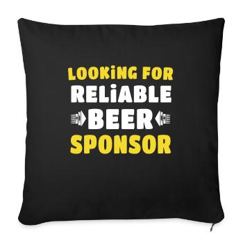 Le commanditaire de la bière porte un toast aux buveurs de bière - Housse de coussin décorative 45 x 45 cm - noir - Devant