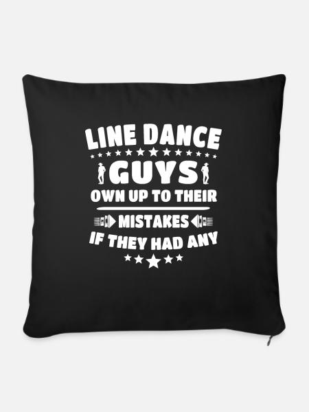 Line Dancing Line Dance - Sofakissenbezug 45 x 45 cm - Schwarz
