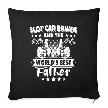 Slot Car Papa - Sofa pillowcase 17,3'' x 17,3'' (45 x 45 cm) - black - Front