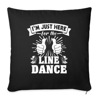 Cadeau de danse en ligne - Housse de coussin décorative 45 x 45 cm - noir - Devant