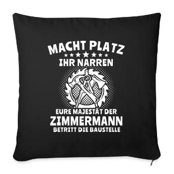 Zimmermann Zimmerer - Sofakissenbezug 45 x 45 cm - Schwarz - Vorne