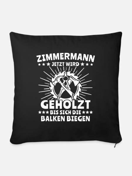 Zimmermann Zimmerer - Sofakissenbezug 45 x 45 cm - Schwarz