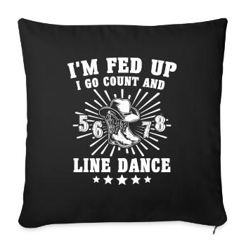 Line Dancing Line Dance - Sofa pillowcase 17,3'' x 17,3'' (45 x 45 cm) - black - Front